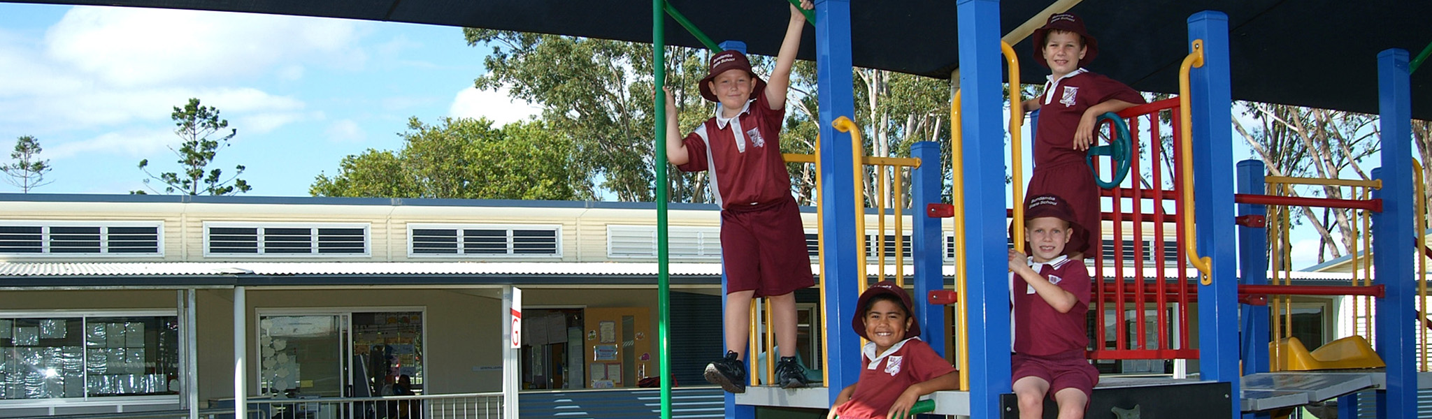 Students in undercover playground